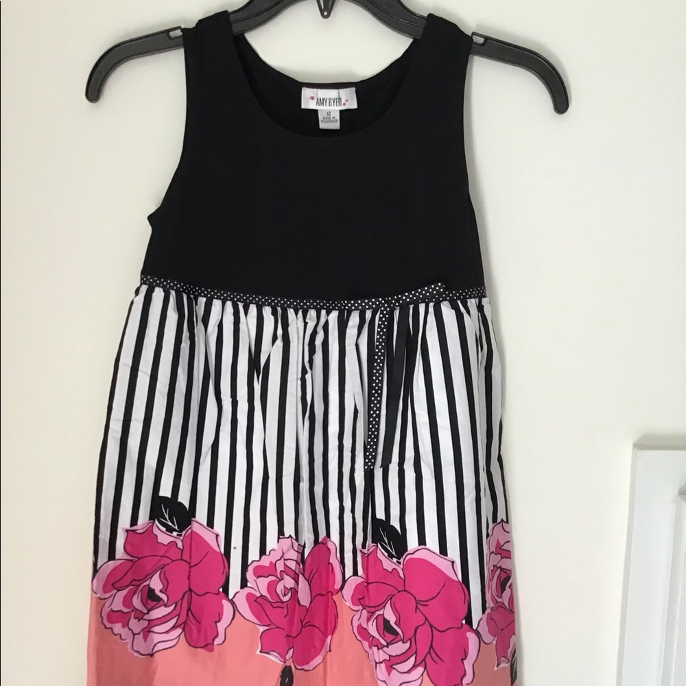 Girl’s Striped Floral Dress